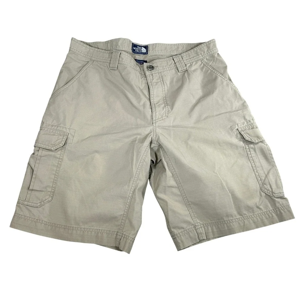 Vintage Y2K The North Face Cargo Shorts‎ Mens 38 Tan Outdoor Hiking Casual
